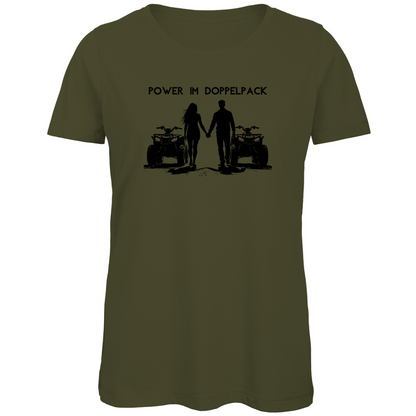 T-shirt bio premium pour femme Quad Power en pack de deux