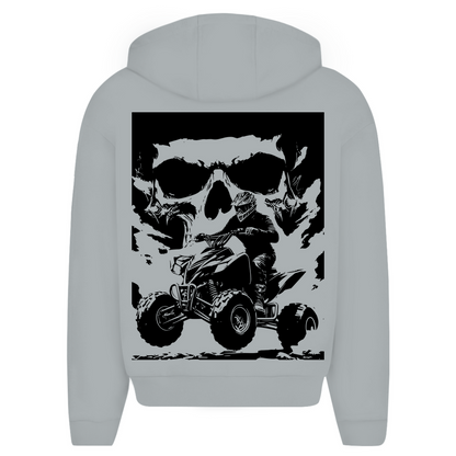 Oversize Zipper Hoodie Quad Skull