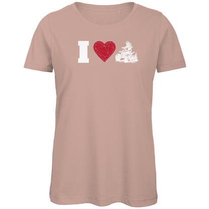 Damen Premium Bio T-Shirt I Love Quad