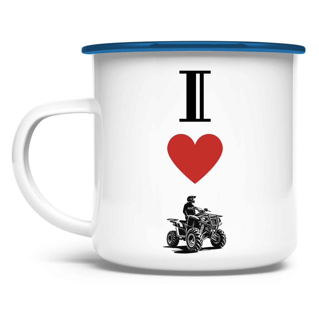 Enamel mug Quad I Love Quad