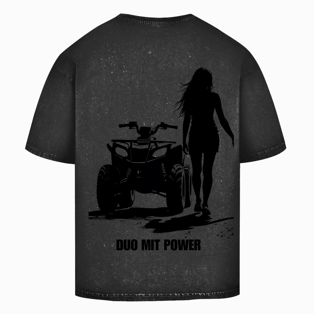 Oversize Washed T-Shirt Quad-Paar Duo mit Power