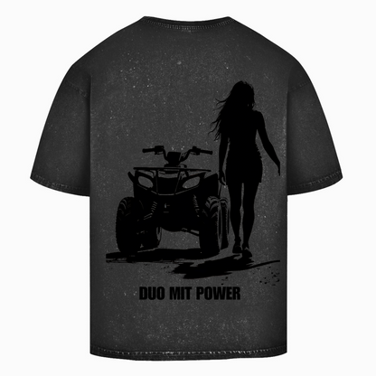 Oversize Washed T-Shirt Quad-Paar Duo mit Power