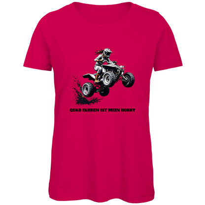 Damen Premium Bio T-Shirt Quad fahren ist mein Hobby