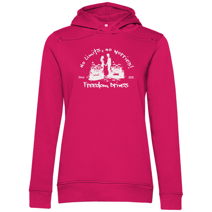 Sweat à capuche bio premium pour femme Quad No Limits, No Worries