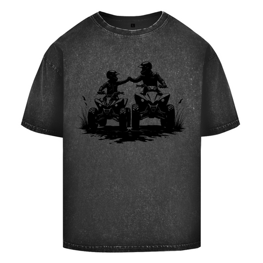 T-shirt délavé surdimensionné Quad Generation