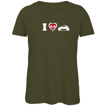 T-shirt bio premium pour femme « J'aime les poussettes »