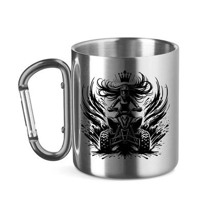 Edelstahltasse mit Karabinergriff Quad Princess