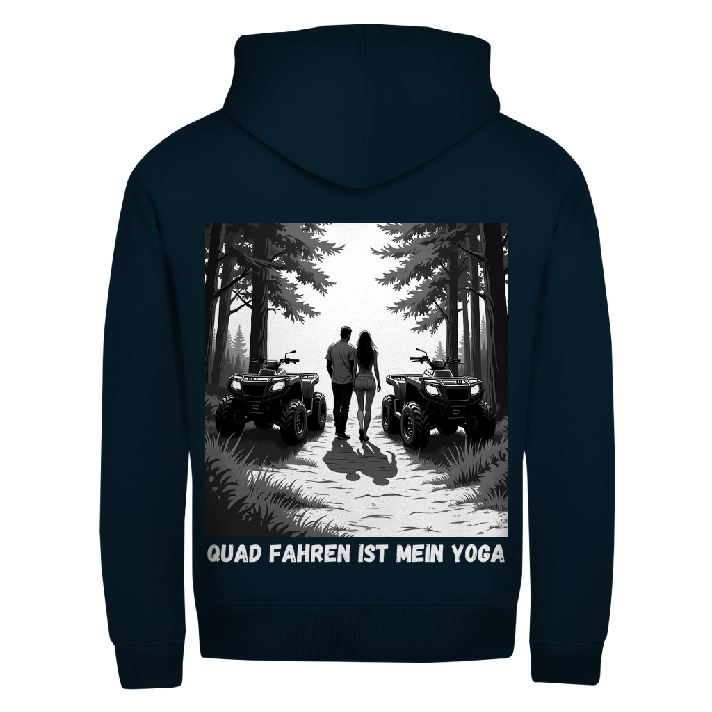 Unisex Zipper Hoodie Quad fahren ist mein Yoga