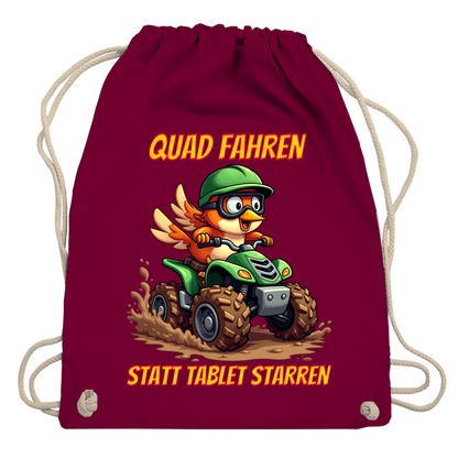 Gym bag Quad riding instead of staring at tablet