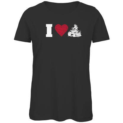 Damen Premium Bio T-Shirt I Love Quad