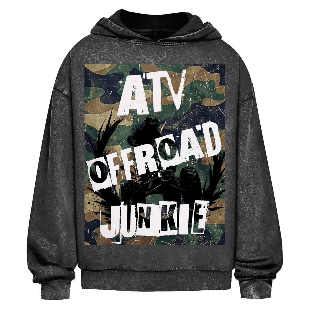 Oversize Washed Hoodie Atv Offroad Junkie