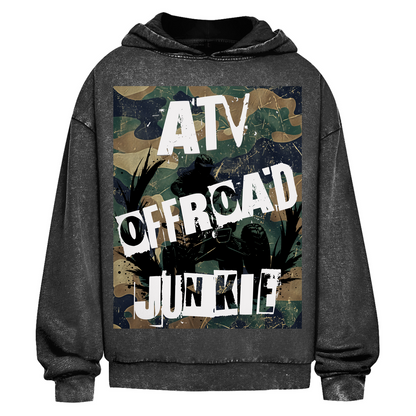 Oversize Washed Hoodie Atv Offroad Junkie