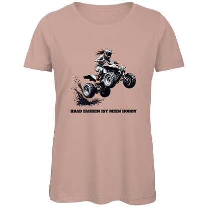 Damen Premium Bio T-Shirt Quad fahren ist mein Hobby