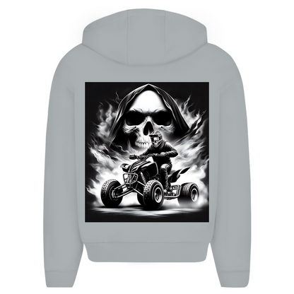 Oversize Zipper Hoodie Quad Skull