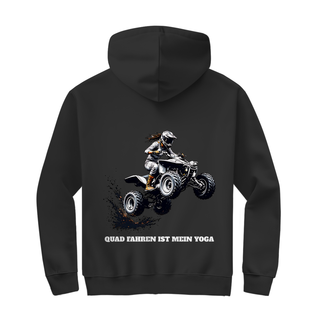 Unisex Zipper Hoodie Quad fahren ist mein Yoga