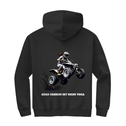 Unisex Zipper Hoodie Quad fahren ist mein Yoga
