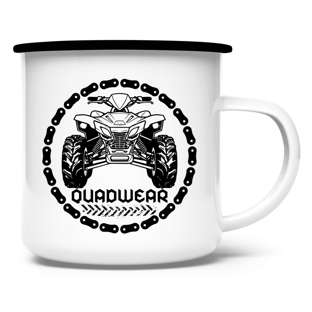 Emaille Tasse I Love Quad