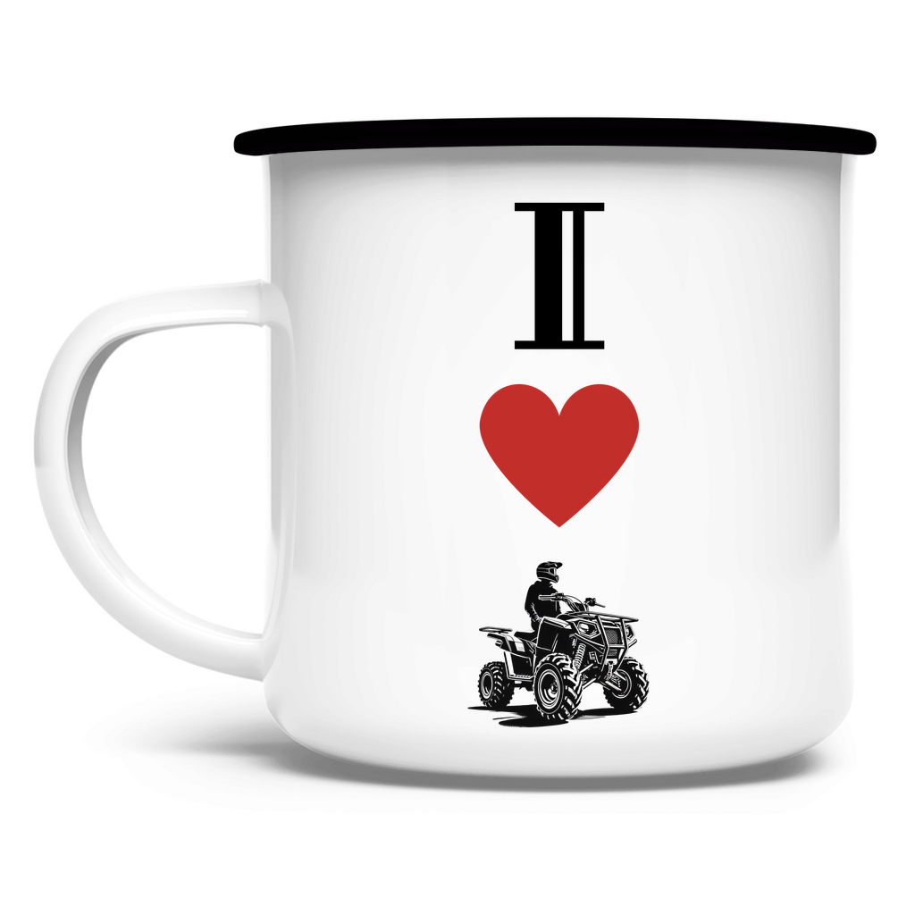 Enamel mug Quad I Love Quad
