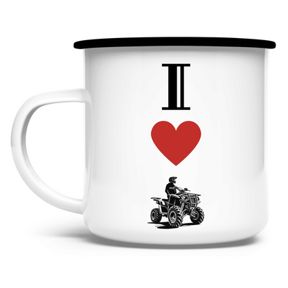 Enamel mug Quad I Love Quad