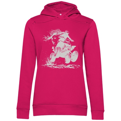 Sweat à capuche bio premium pour femme Quad FunLady