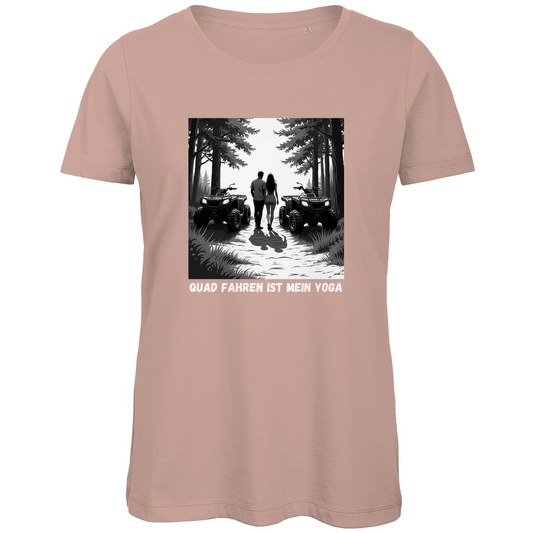 T-shirt bio premium pour femme Le quad est mon yoga
