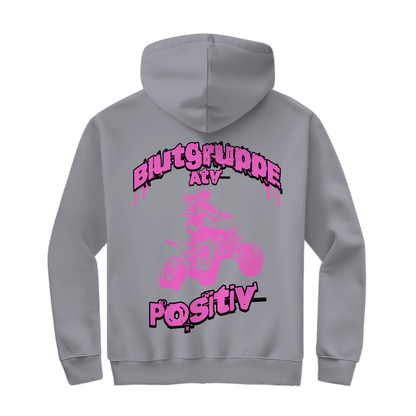 Unisex Zipper Hoodie Quad Blutgruppe ATV Positiv