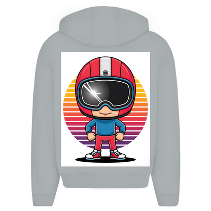 Men's Oversize Zipper Hoodie Quad Rider