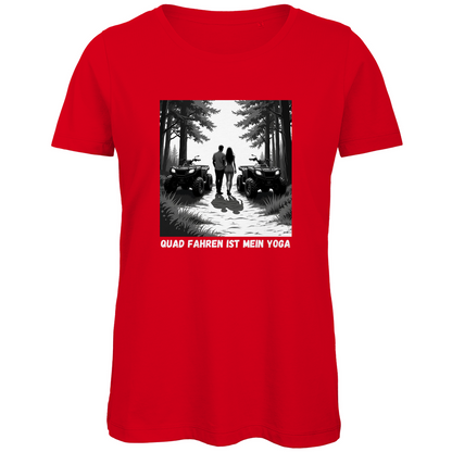 T-shirt bio premium pour femme Le quad est mon yoga