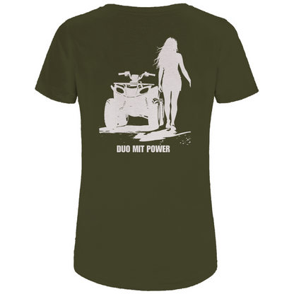 T-shirt bio premium pour femme Quad Couple Duo avec Power