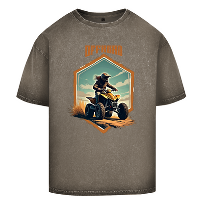 Oversize Washed T-Shirt Quad Offroad Retro