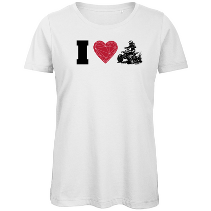 Damen Premium Bio T-Shirt I Love Quad