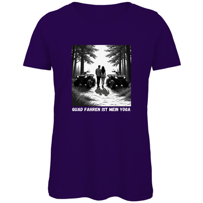 T-shirt bio premium pour femme Le quad est mon yoga