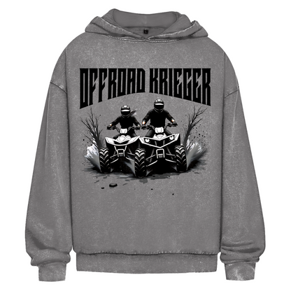 Oversize Washed Hoodie Quad Offroad Krieger