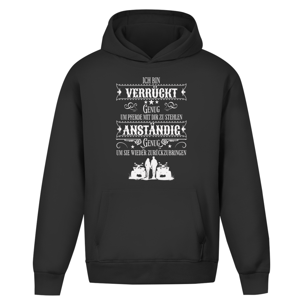 Oversize Hoodie Ohne Kordel Verrückt genug
