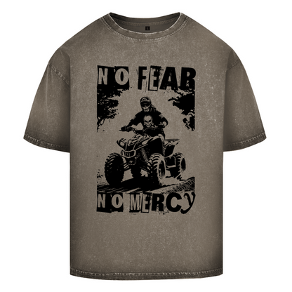 T-shirt délavé surdimensionné Quad No Fear, No Mercy